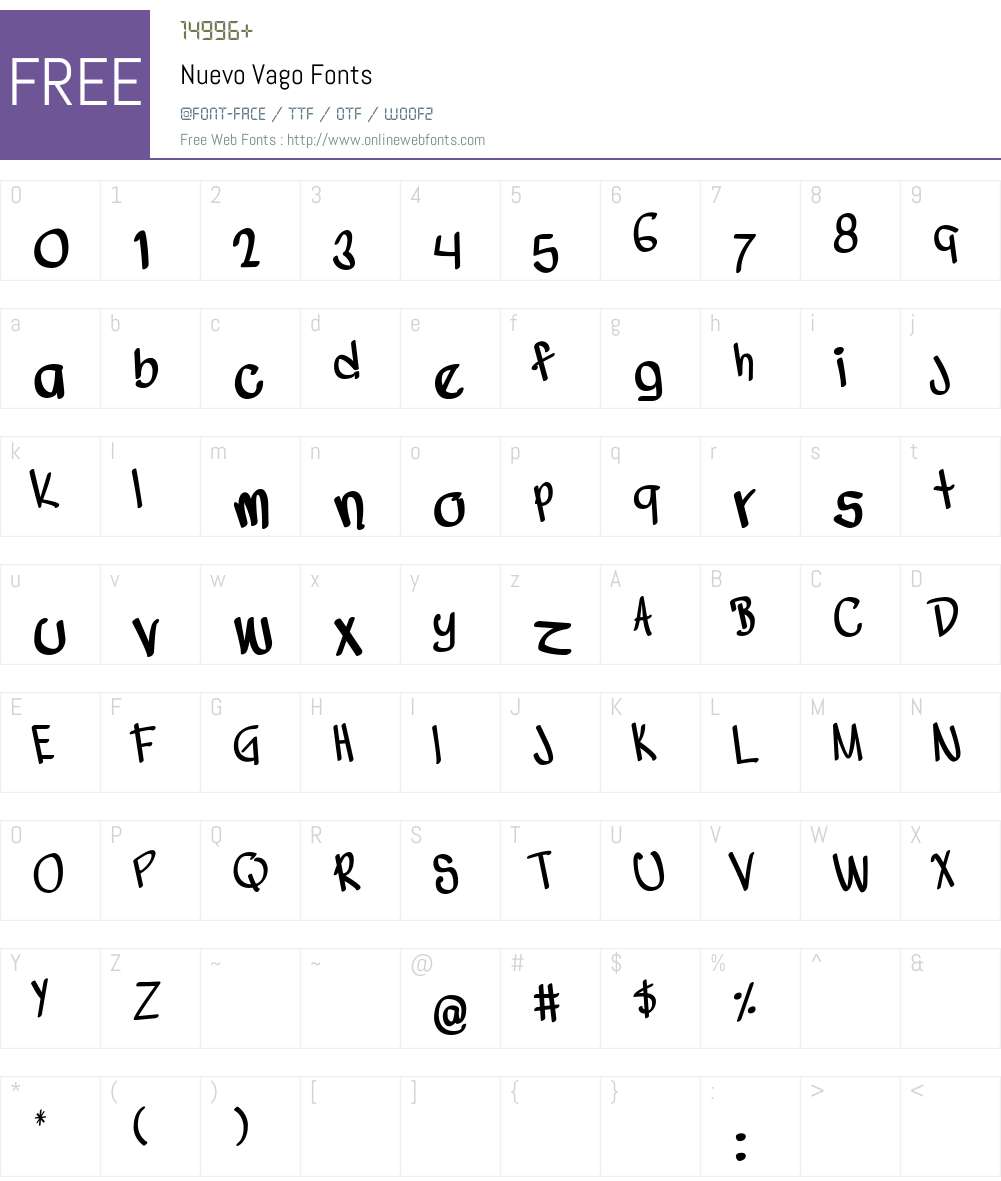 Nuevo Vago Font Screenshots