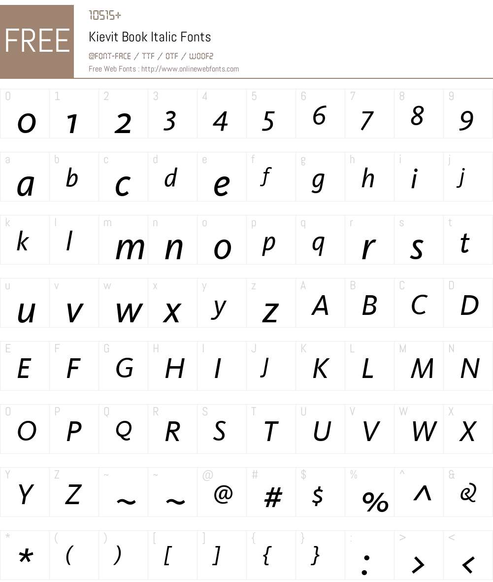 Kievit Font Screenshots