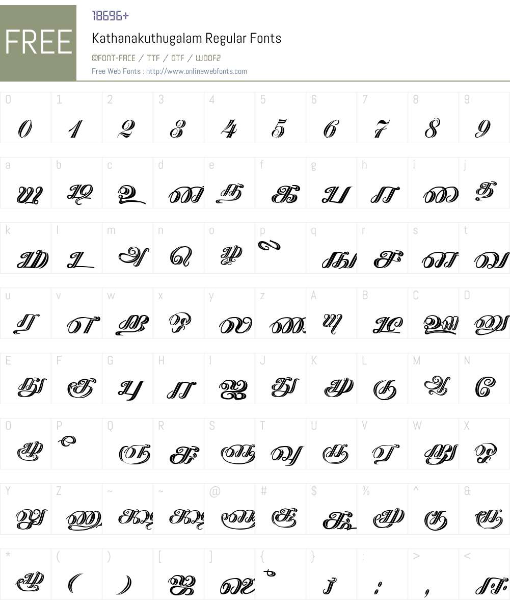 Kathanakuthugalam Font Screenshots