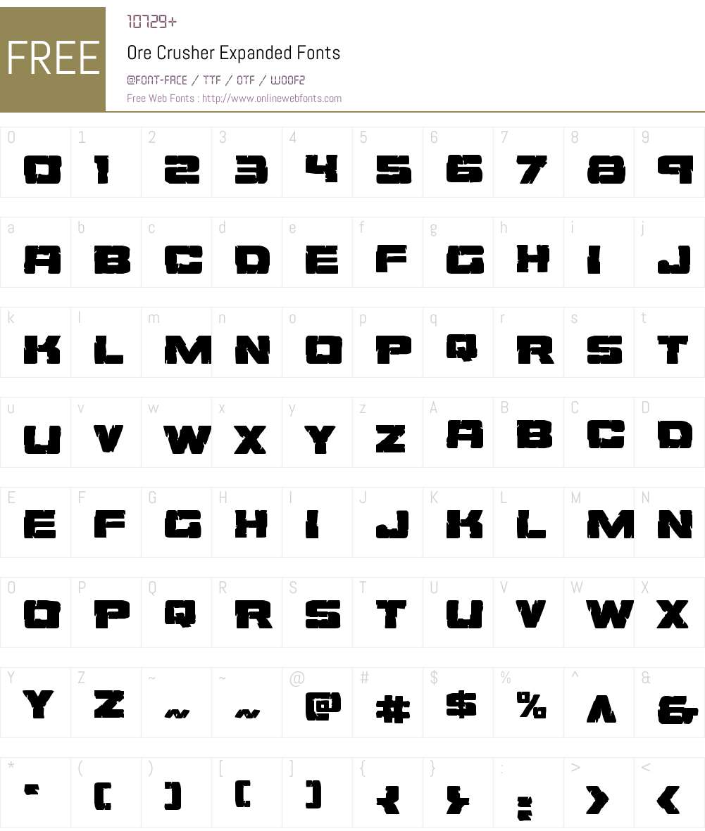 Ore Crusher Expanded Font Screenshots