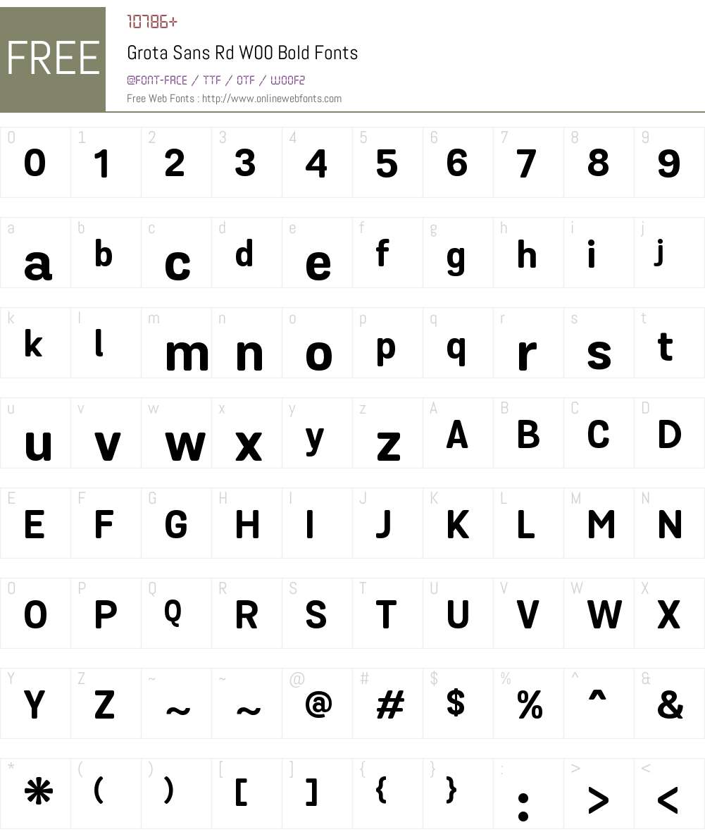GrotaSansRdW00-Bold Font Screenshots