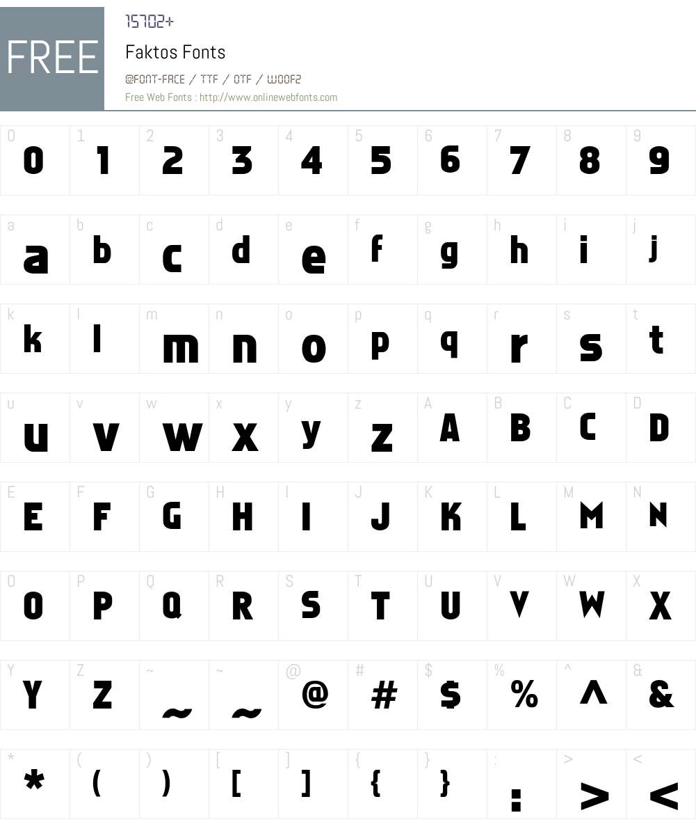Faktos Font Screenshots