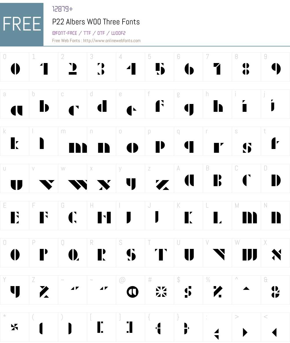 P22AlbersW00-Three Font Screenshots