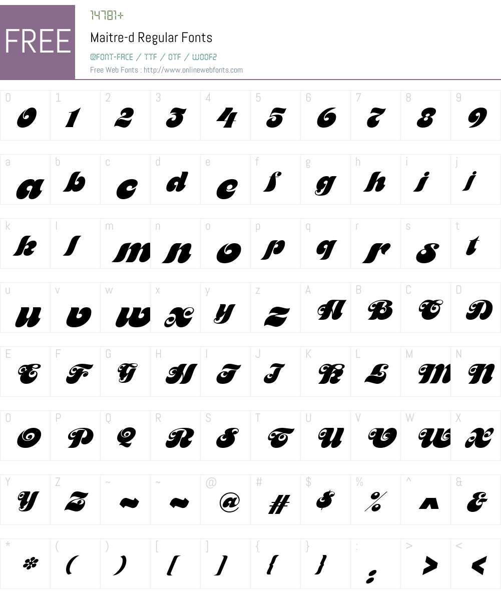 Maitre-d Font Screenshots