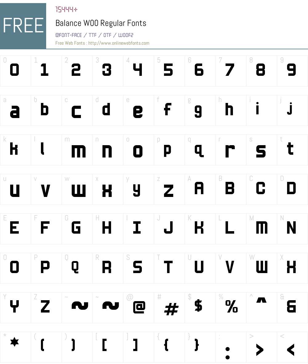 Balance Font Screenshots