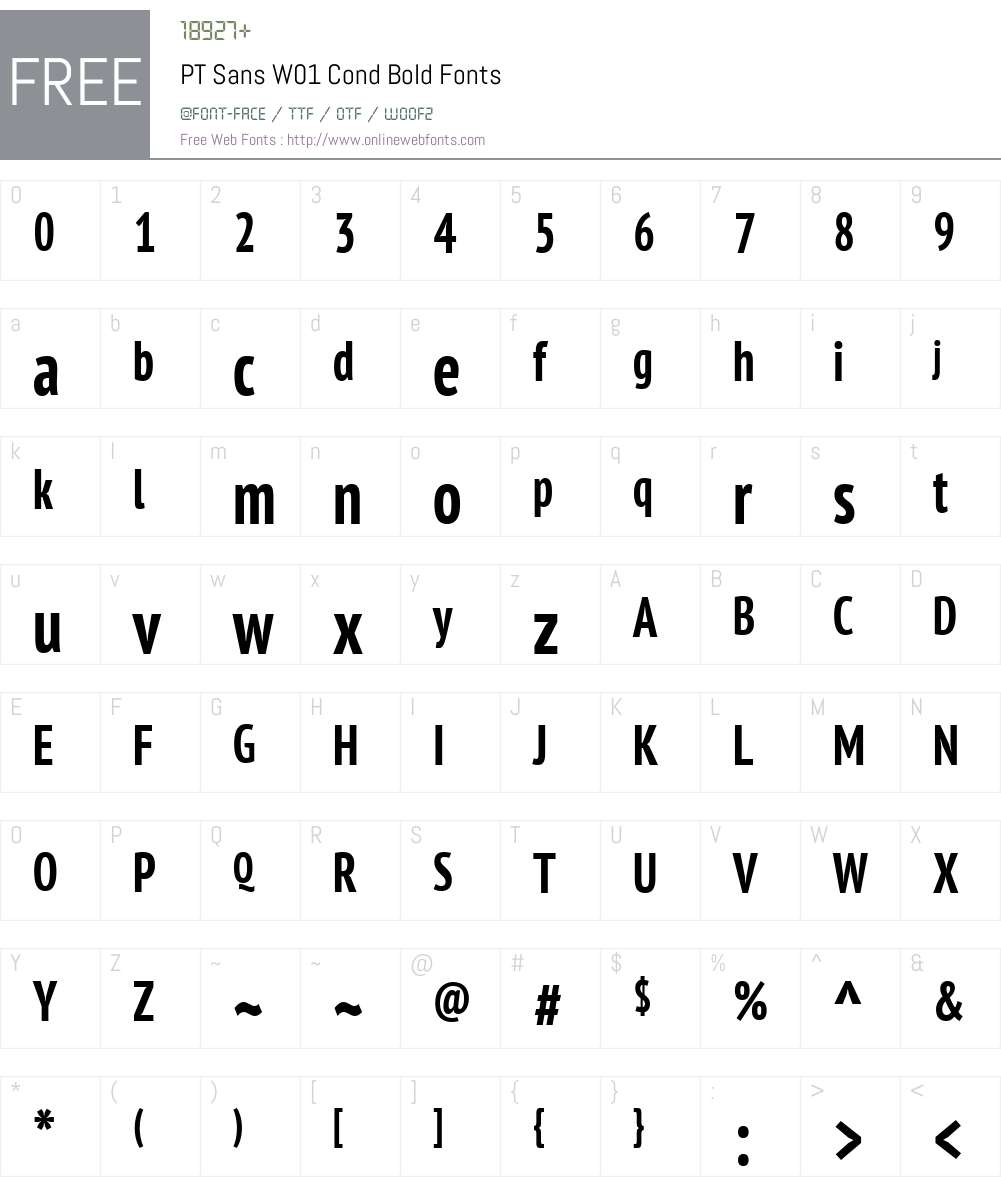 PTSansW01-CondBold Font Screenshots