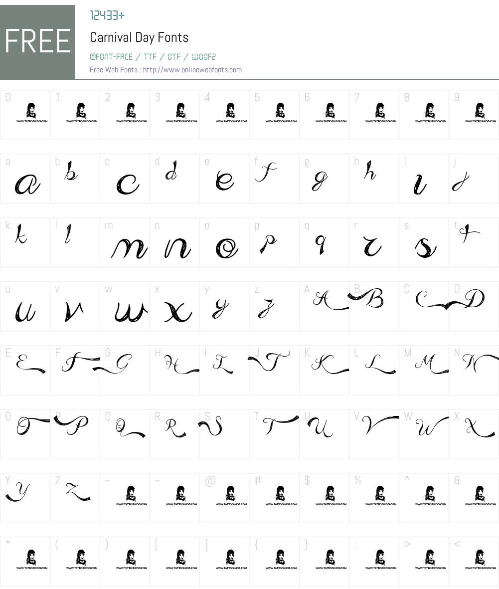 Carnival Day Font Screenshots