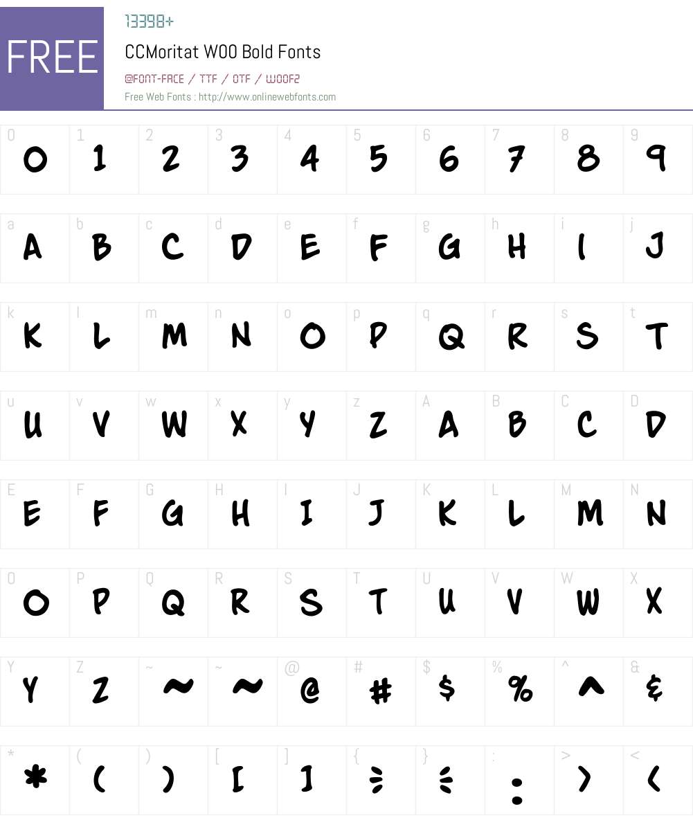 CCMoritatW00-Bold Font Screenshots