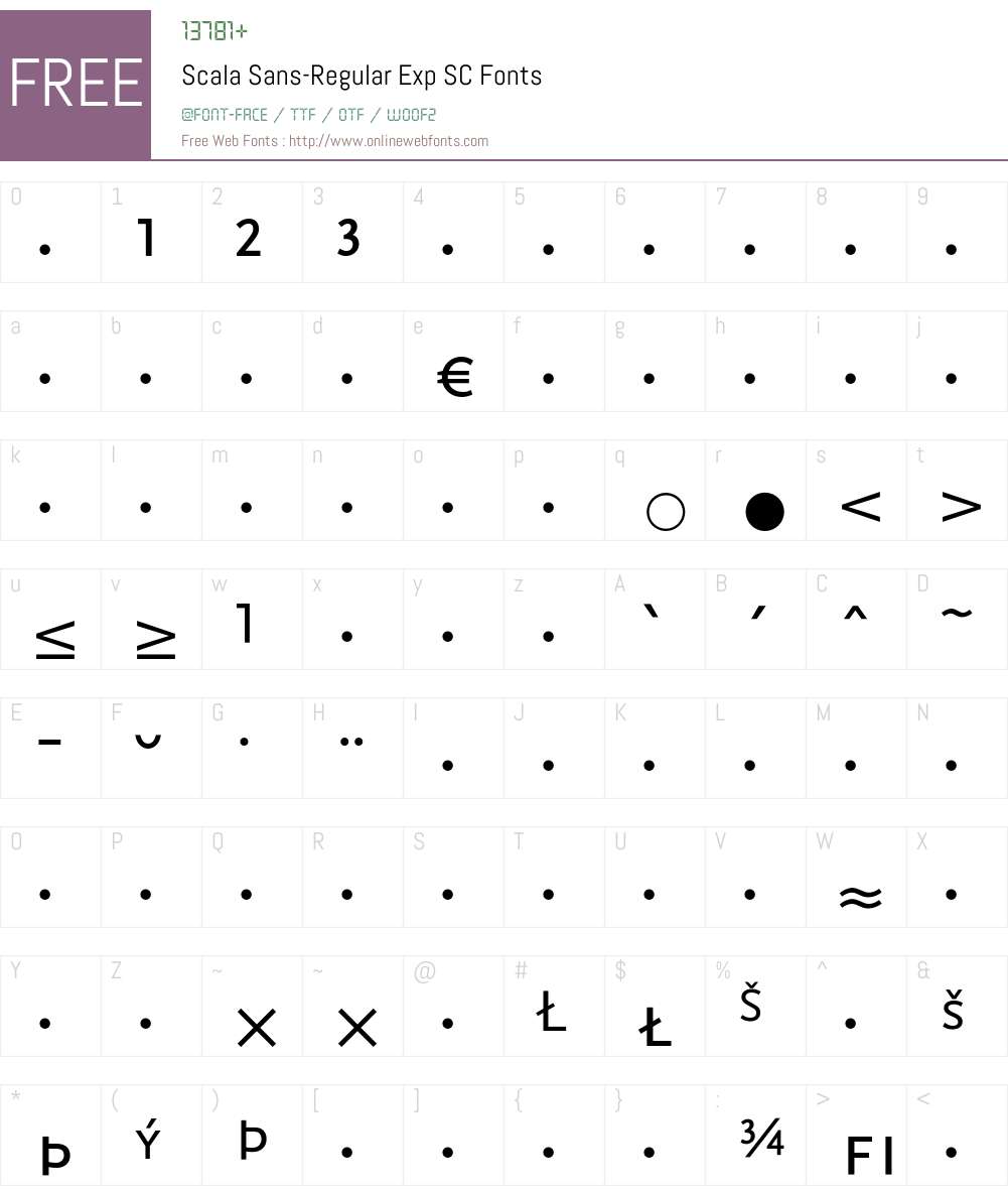 Scala Sans Font Screenshots