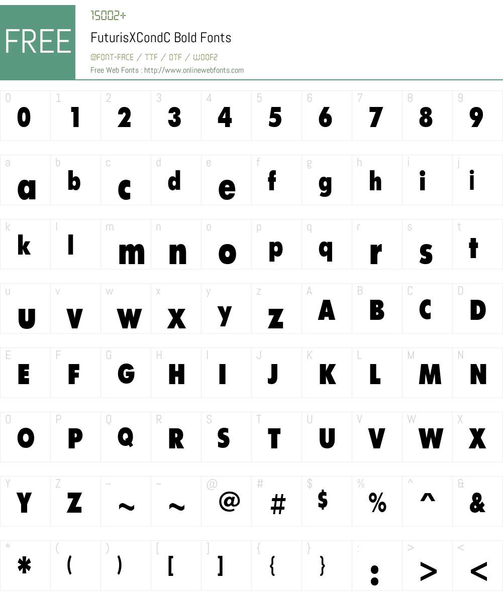 FuturisXCondC Font Screenshots