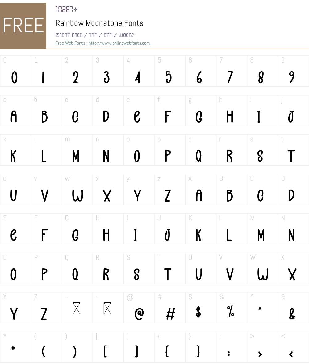 Rainbow Moonstone 1.002;Fontself Maker 3.5.8 Fonts Free Download ...