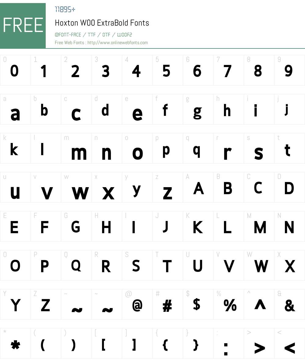 HoxtonW00-ExtraBold Font Screenshots