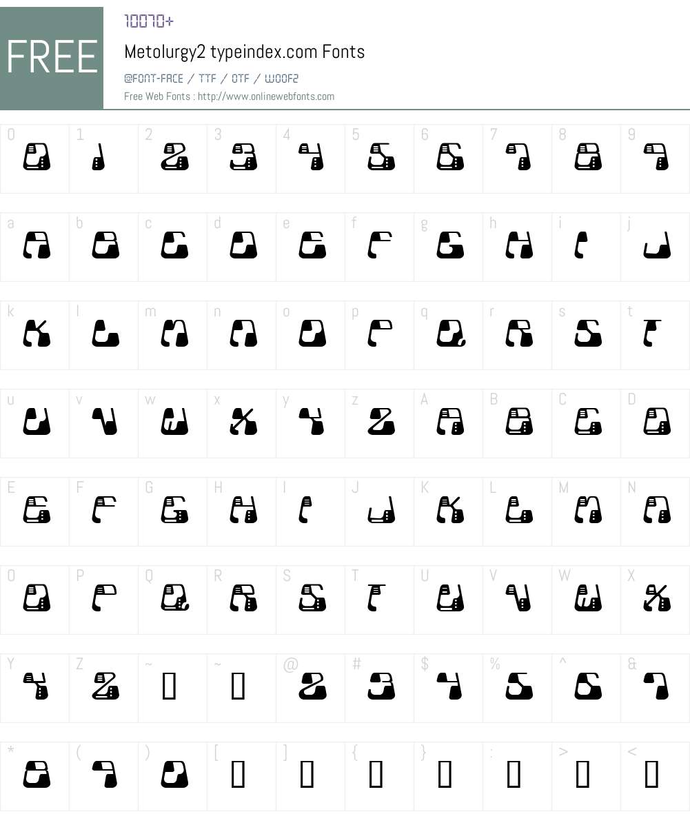 Metolurgy2 Font Screenshots