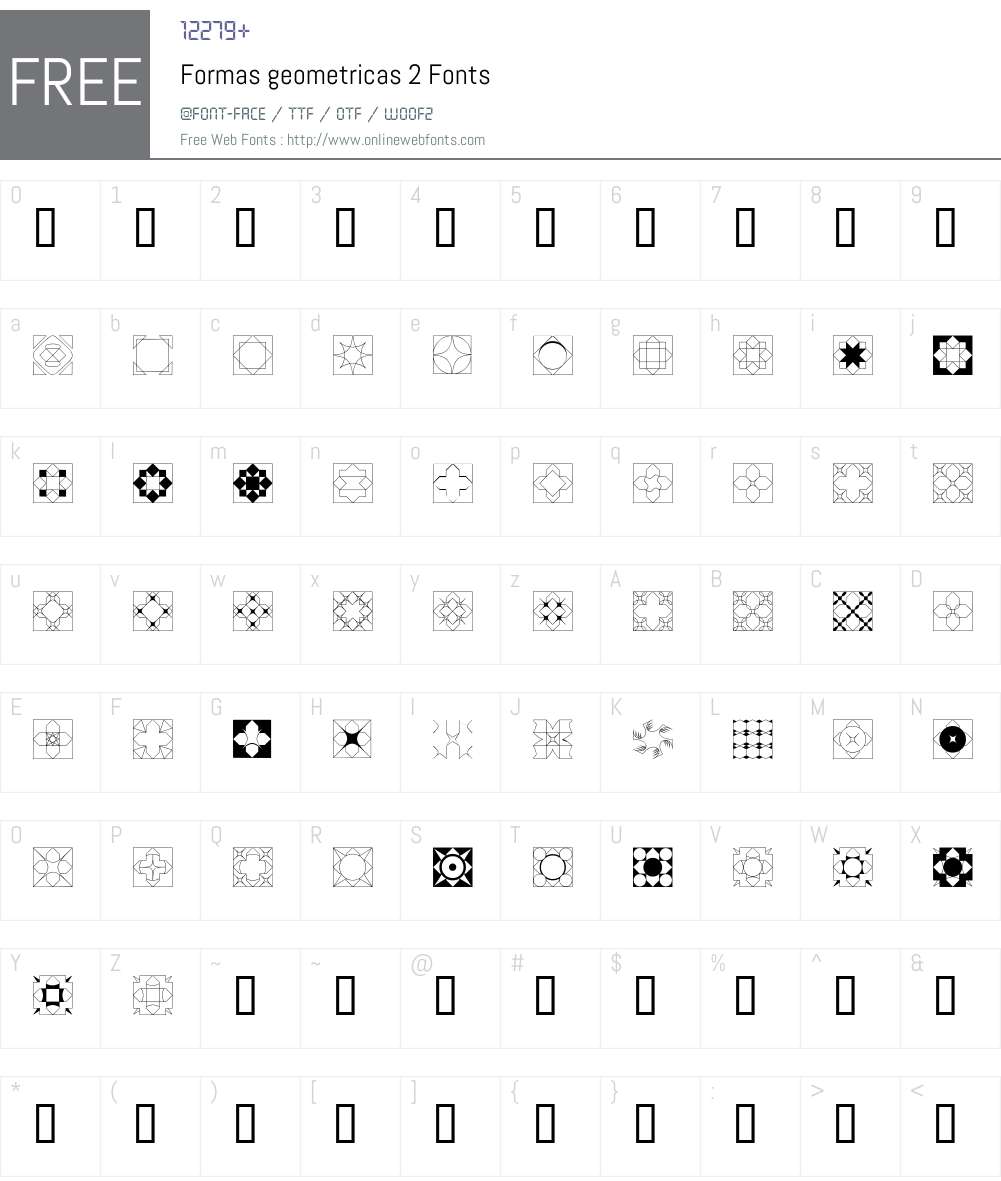 Formas geometricas 2 Font Screenshots