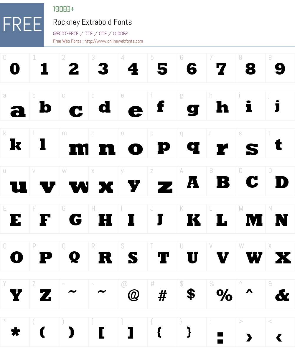 Rockney Extrabold Font Screenshots