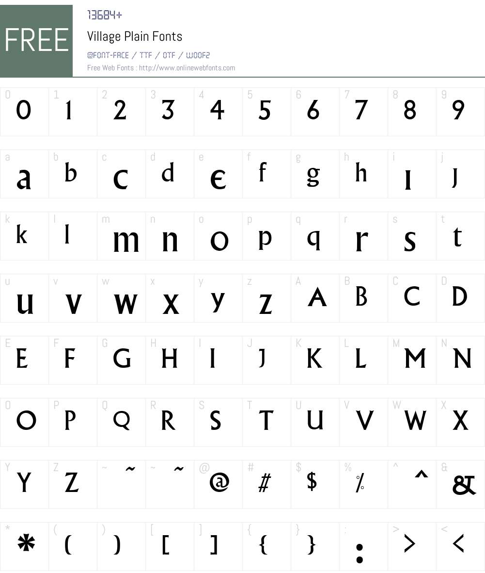 Village Font Screenshots