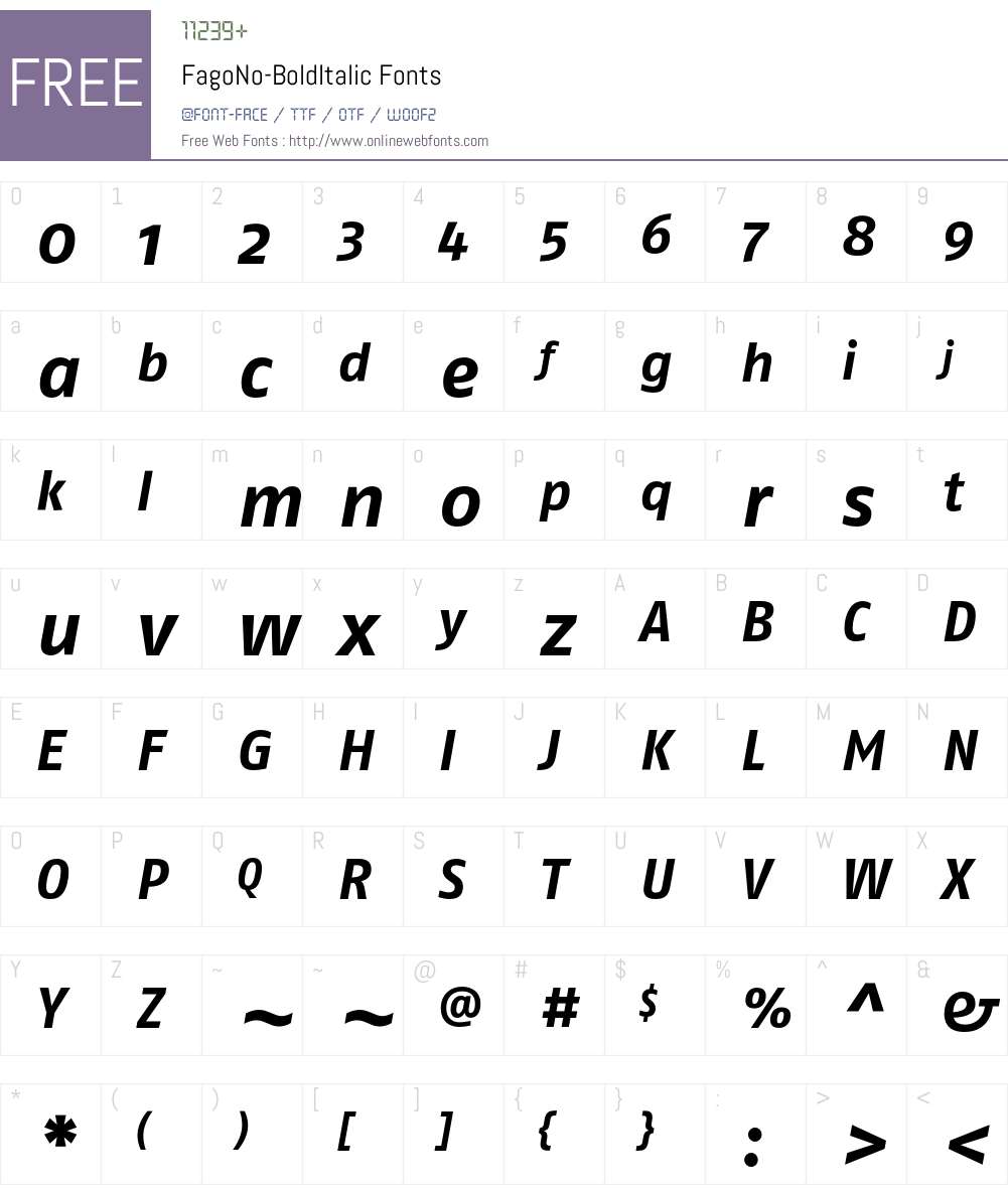 FagoNo Font Screenshots