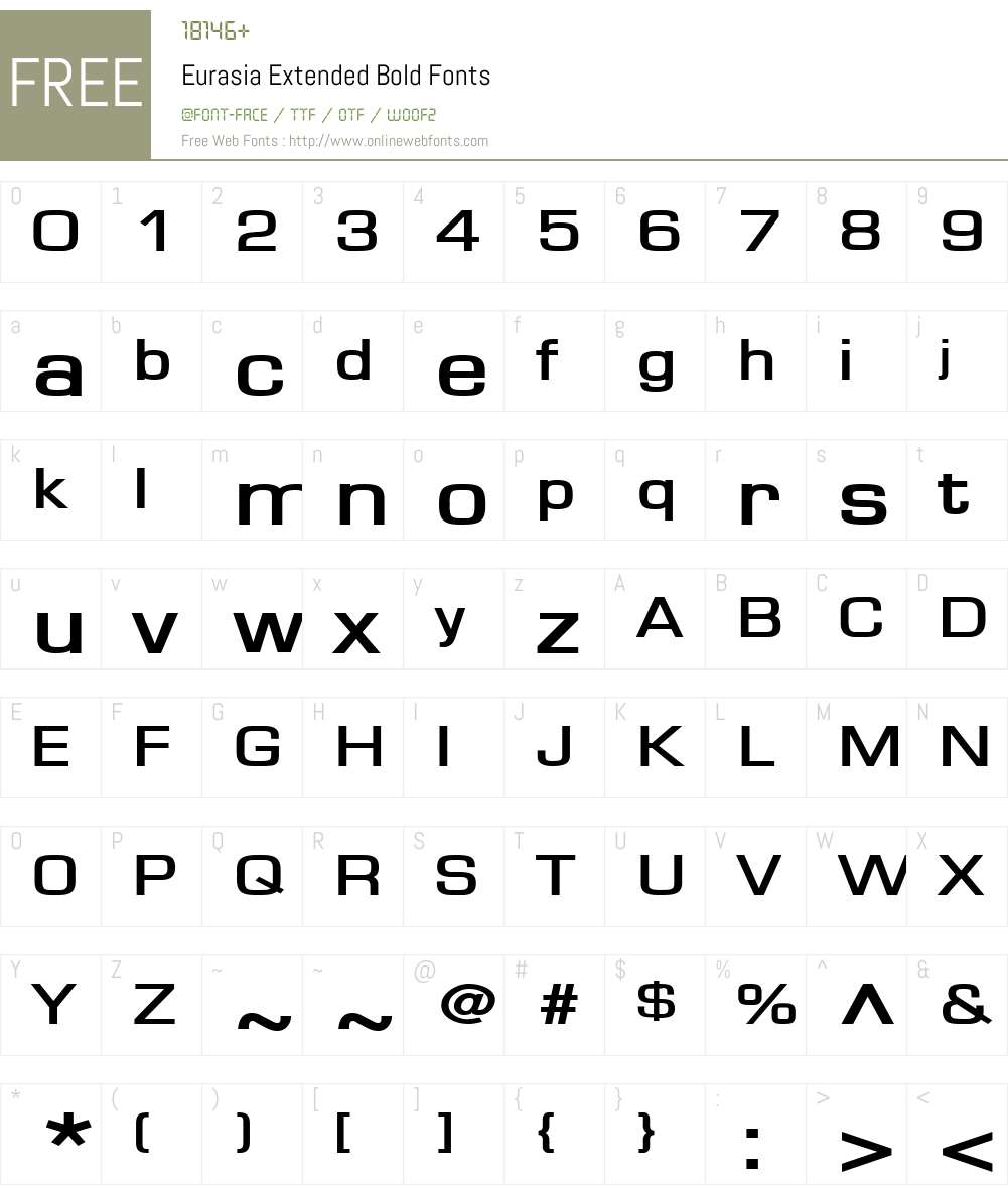 Eurasia Extended Font Screenshots