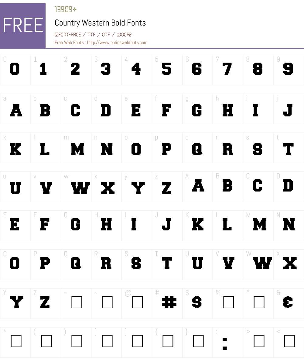 Country Western Font Screenshots