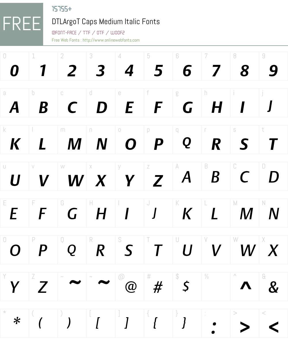 DTL Argo Font Screenshots