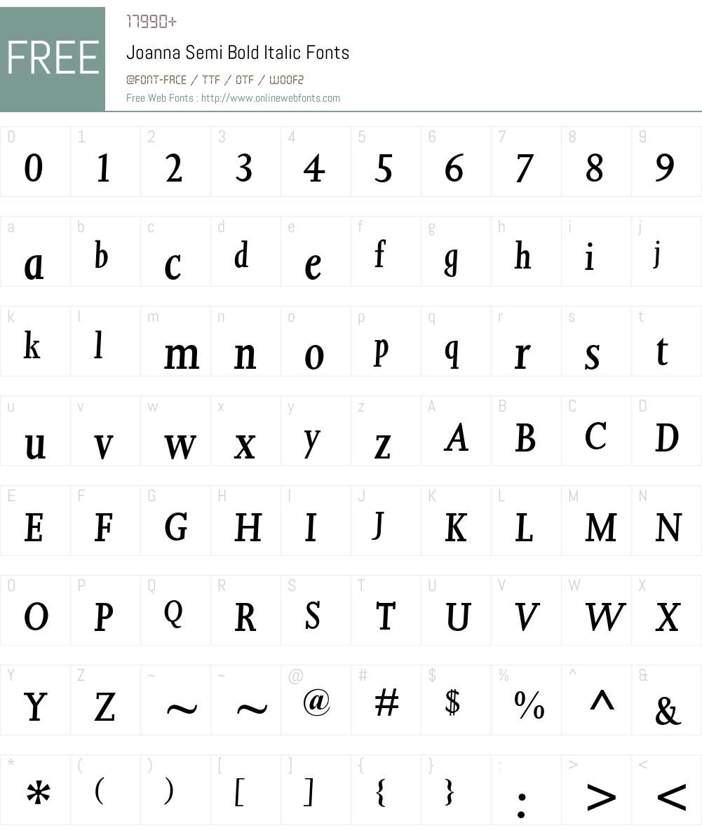 Joanna Font Screenshots