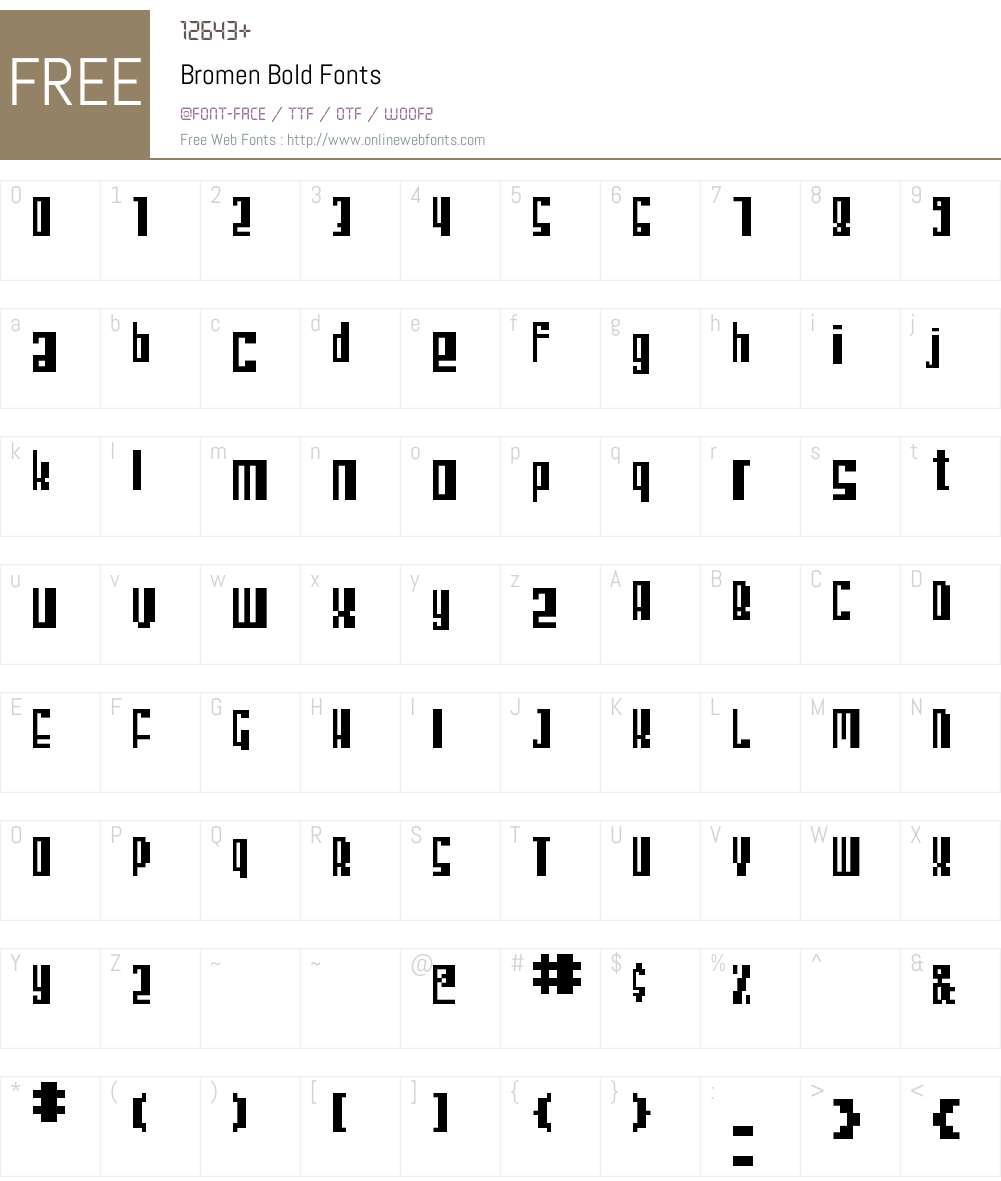 Bromen Bold Font Screenshots