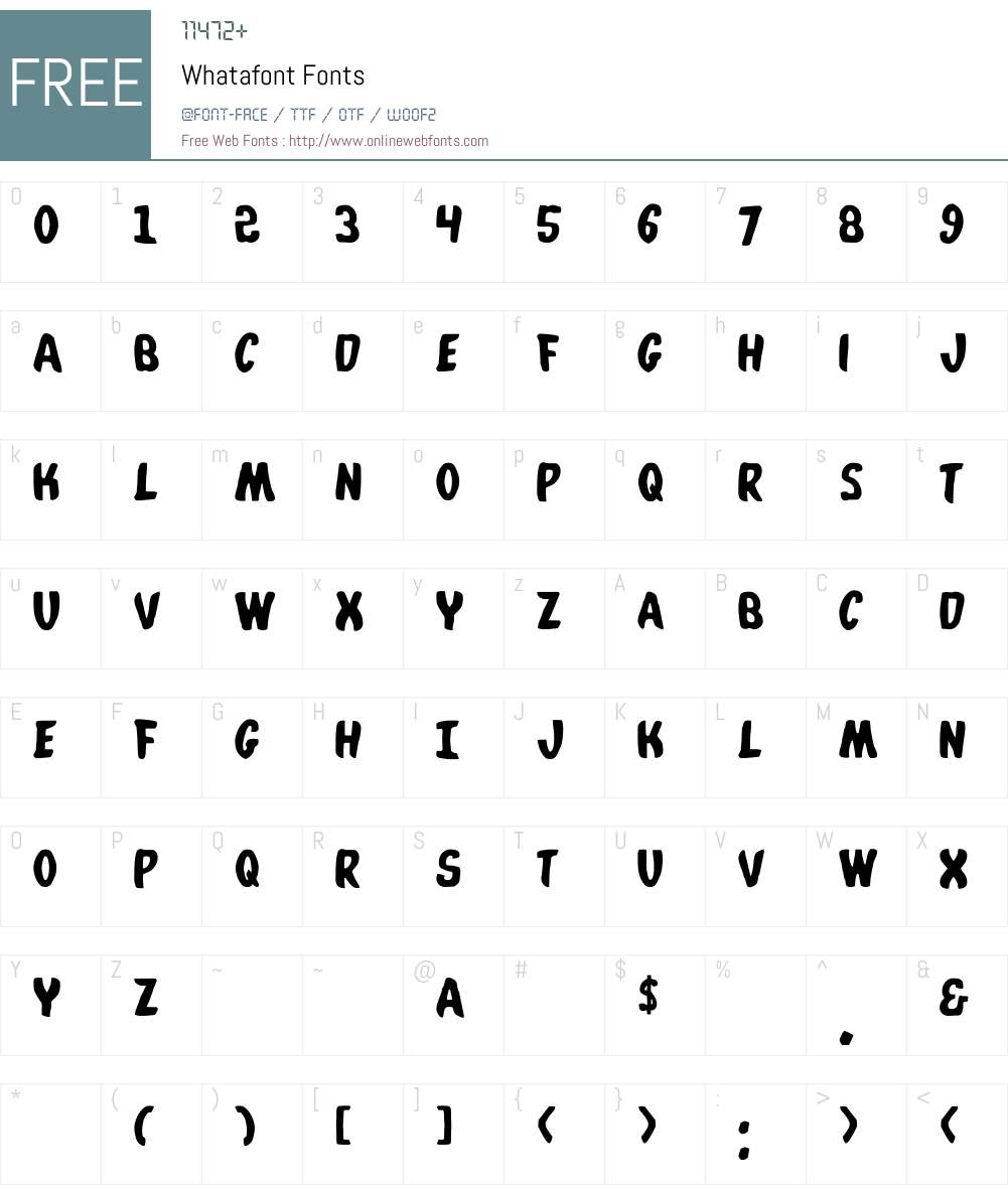 Whatafont Font Screenshots