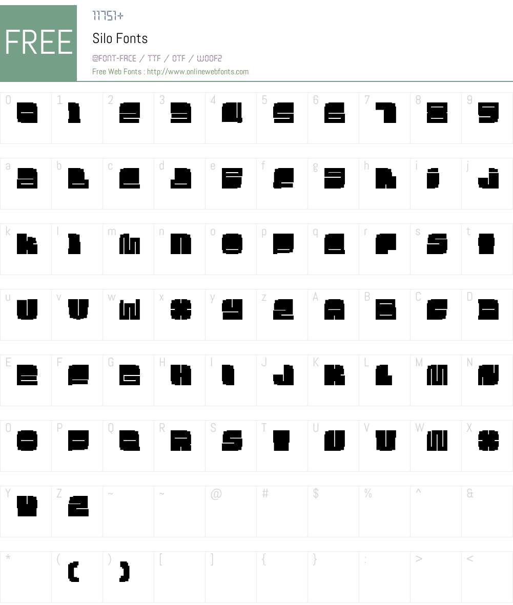 Silo Font Screenshots
