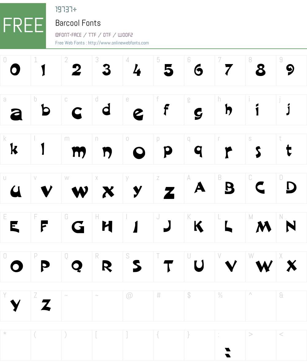 Barcool Font Screenshots