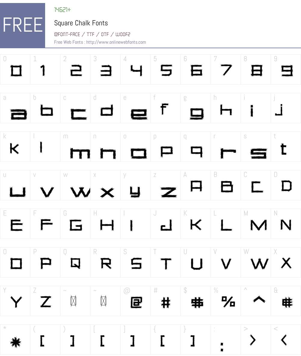 Square Chalk Font Screenshots