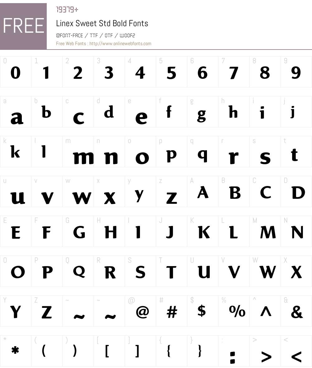 Linex Sweet Std Font Screenshots