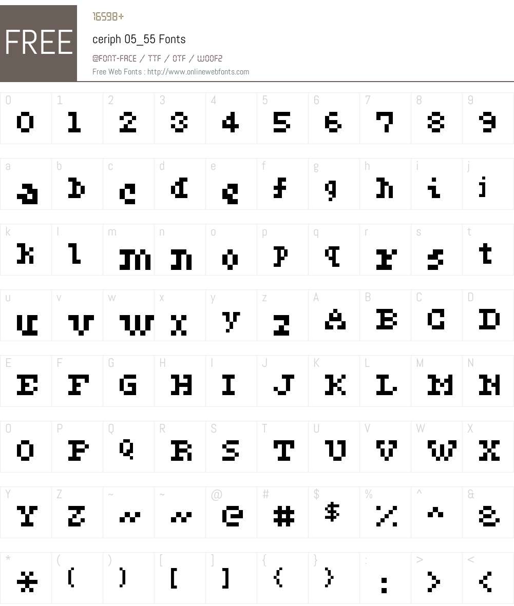ceriph 05_55 Font Screenshots