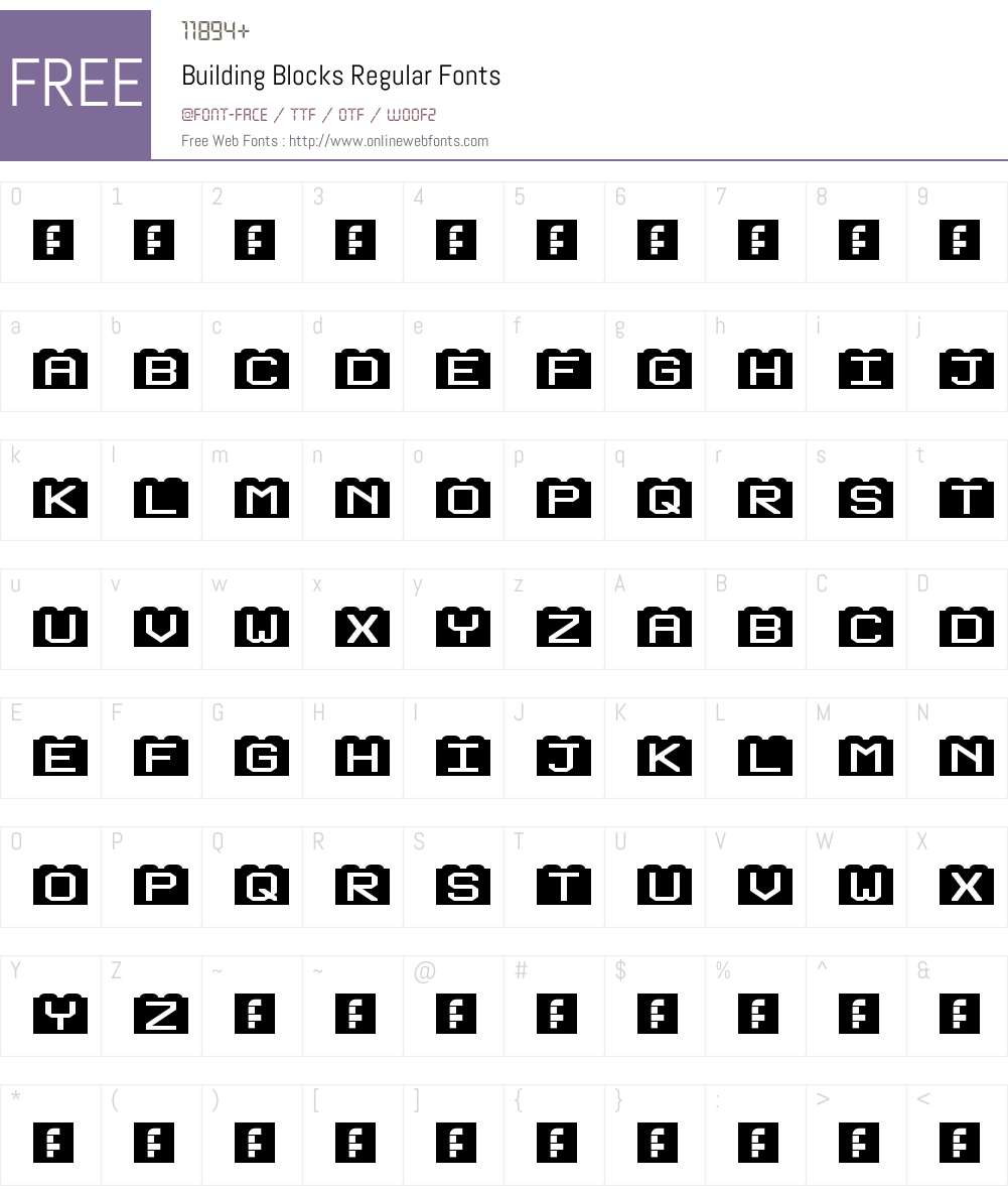 Sunblox Math Building Blocks Font Building Blocks Regular 1.0 Fonts Free Download - OnlineWebFonts.COM