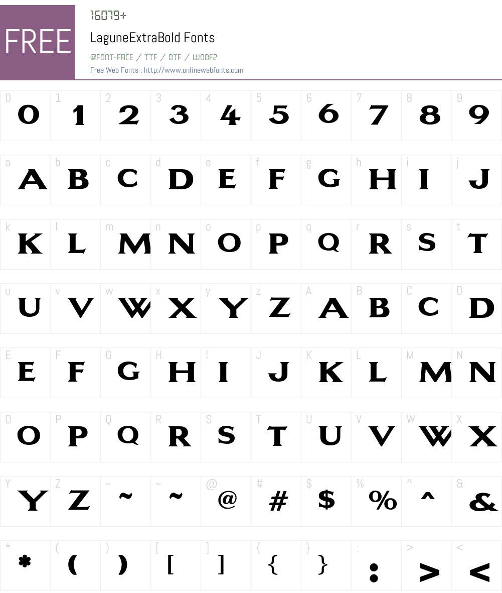 LaguneExtraBold Font Screenshots