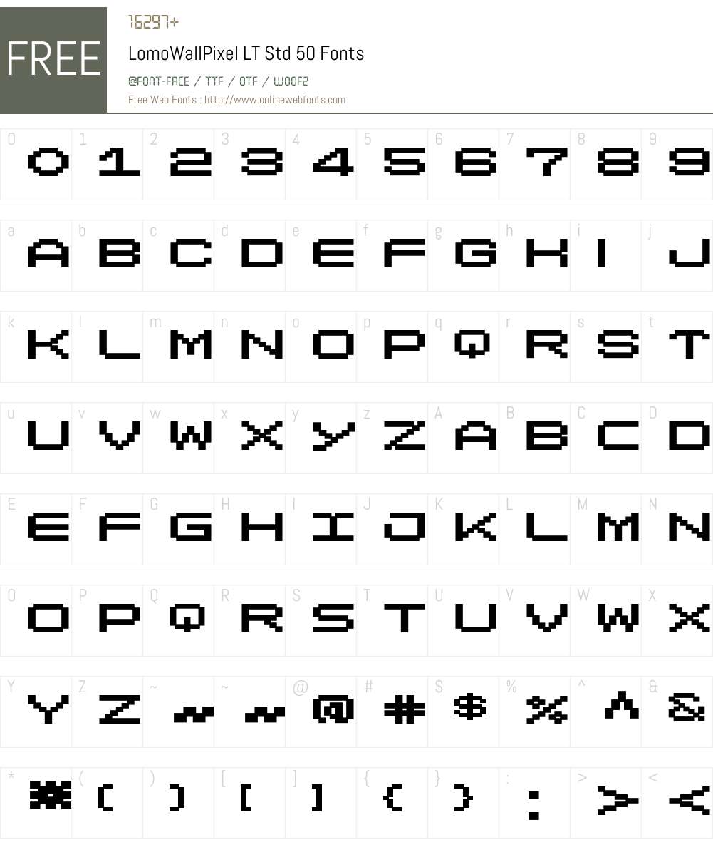 LomoWallPixel LT Std 50 Font Screenshots