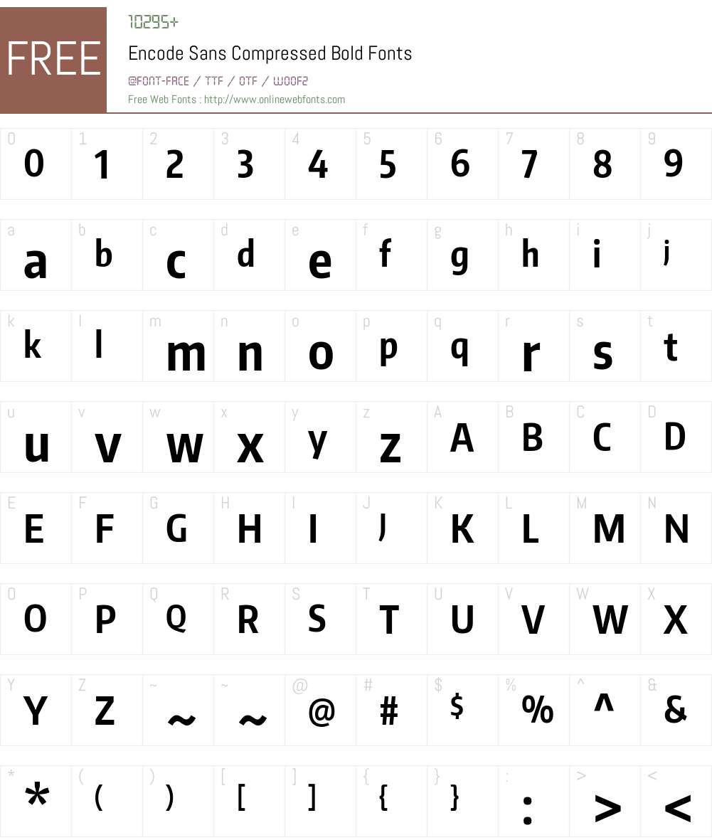 Encode Sans Compressed Font Screenshots