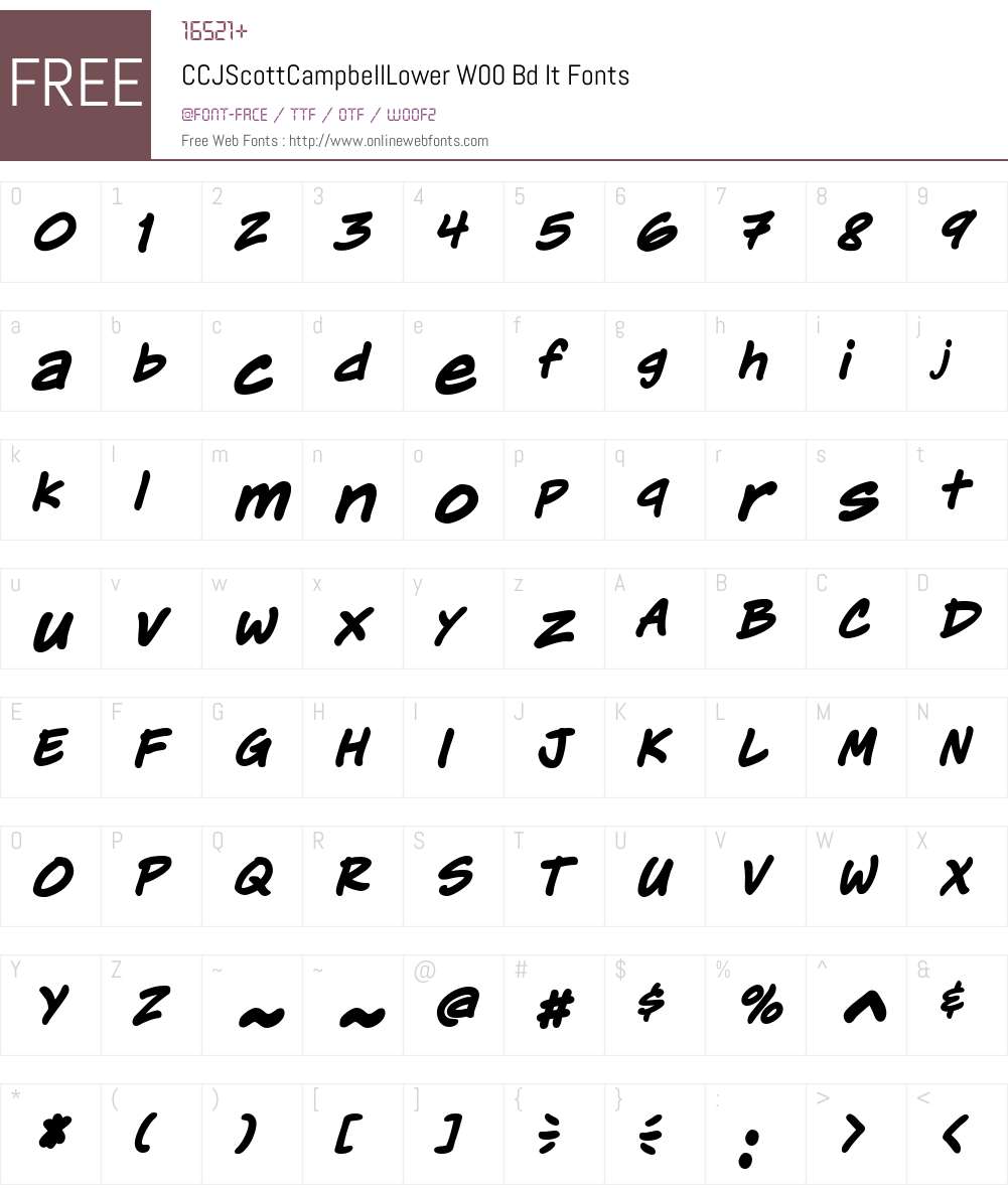 J Scott Campbell Lower Font Screenshots