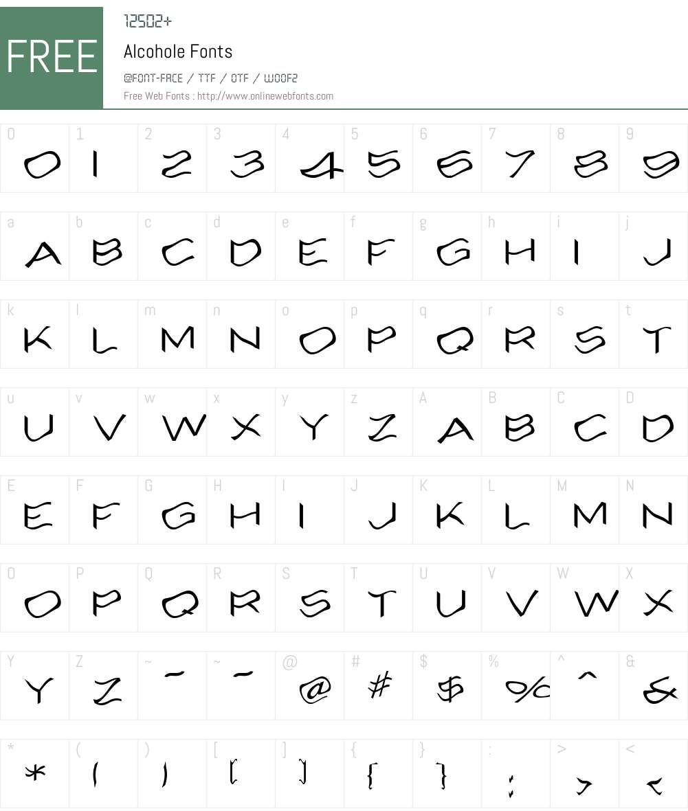 Alcohole Font Screenshots