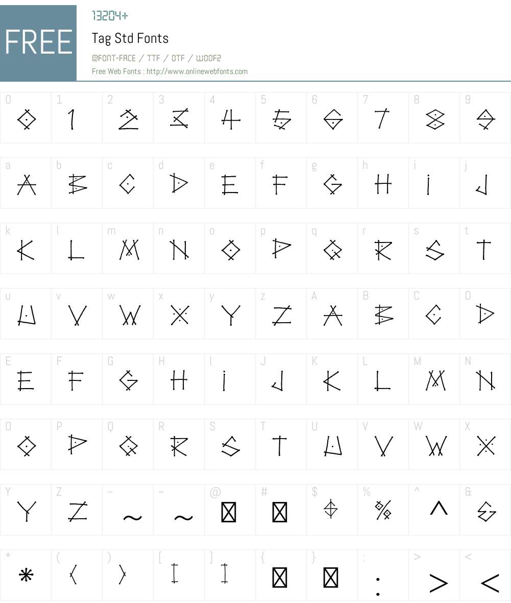Tag Std Font Screenshots