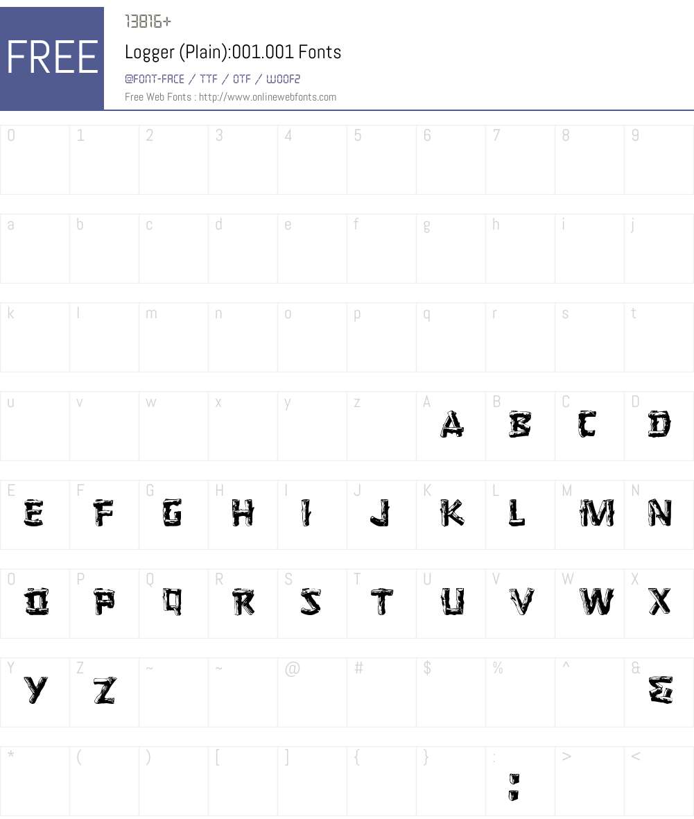 Logger Font Screenshots