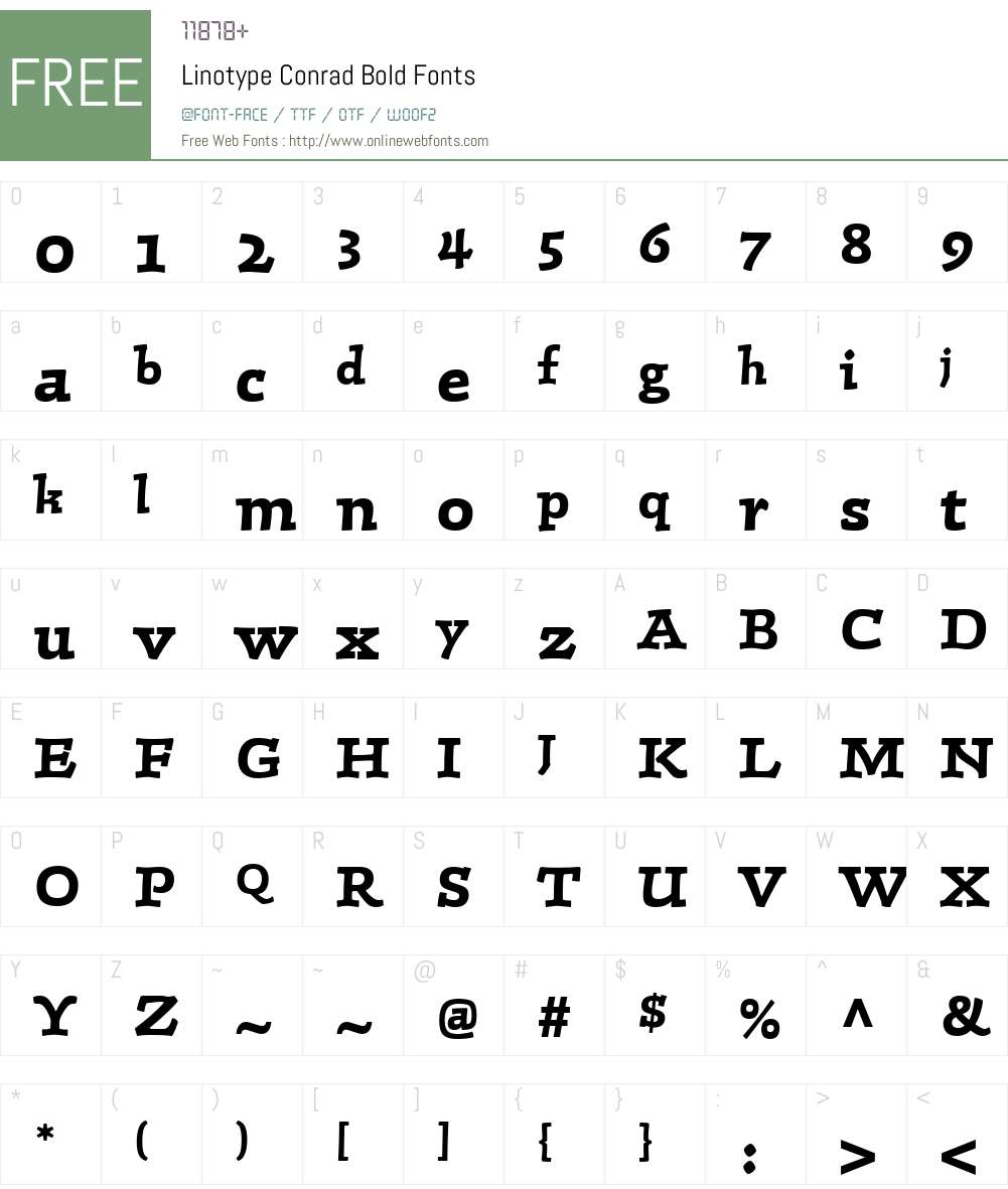 LTConrad Light Font Screenshots