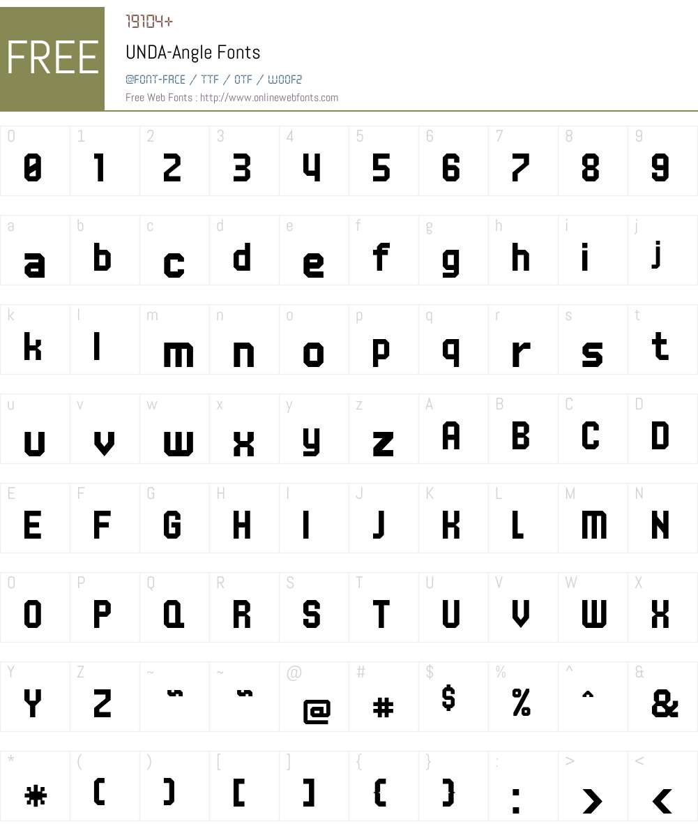 UNDA Font Screenshots