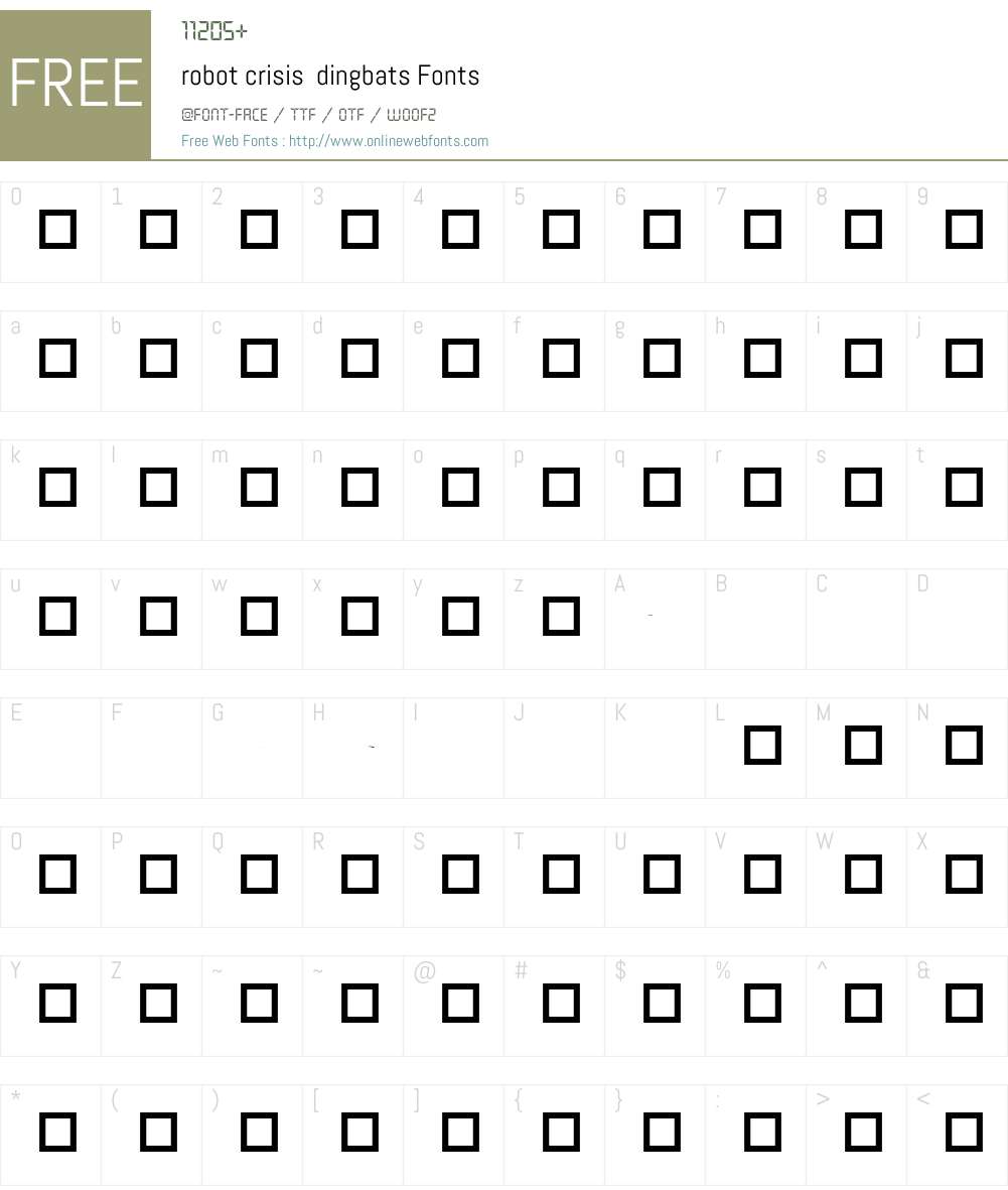 robot crisis Font Screenshots