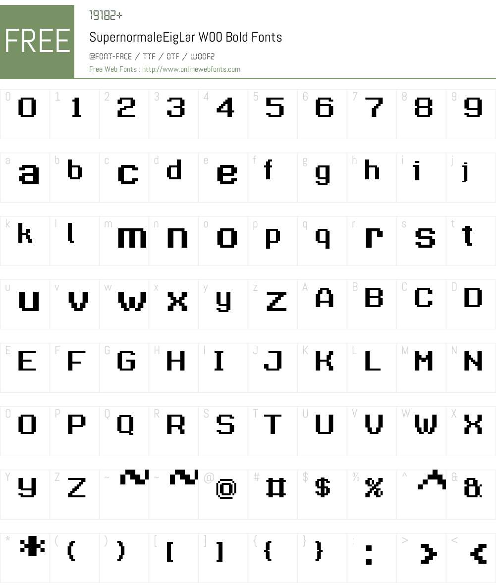 Supernormale Font Screenshots