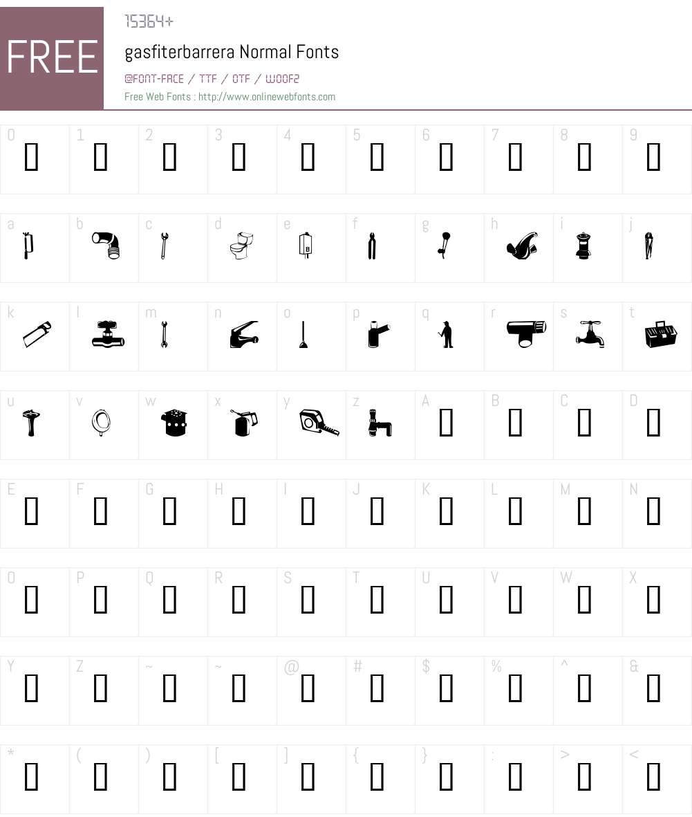 gasfiterbarrera Font Screenshots