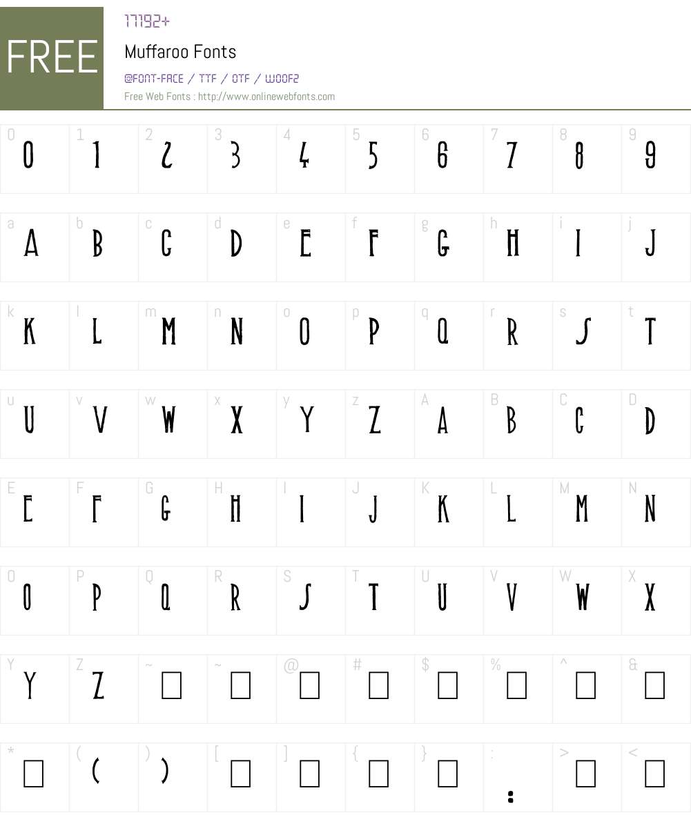Muffaroo Font Screenshots