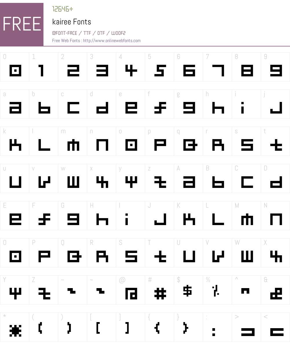 kairee Font Screenshots