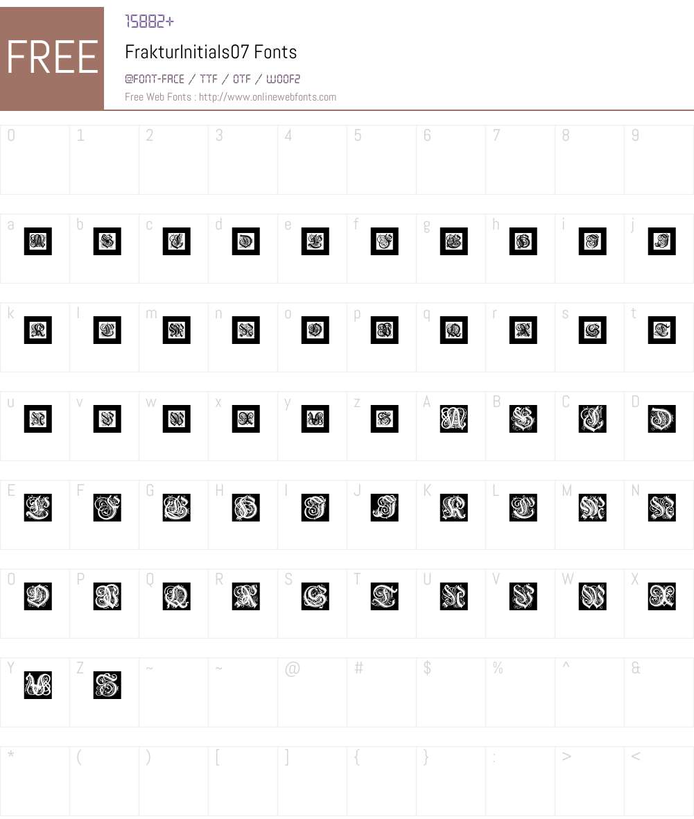 FrakturInitials07 Font Screenshots