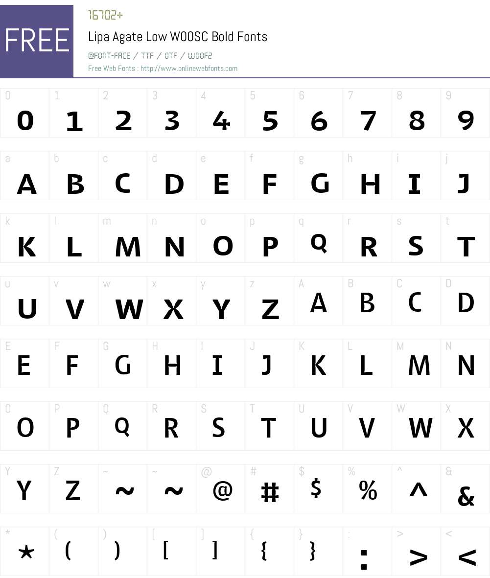 LipaAgateLowW00SC-Bold Font Screenshots