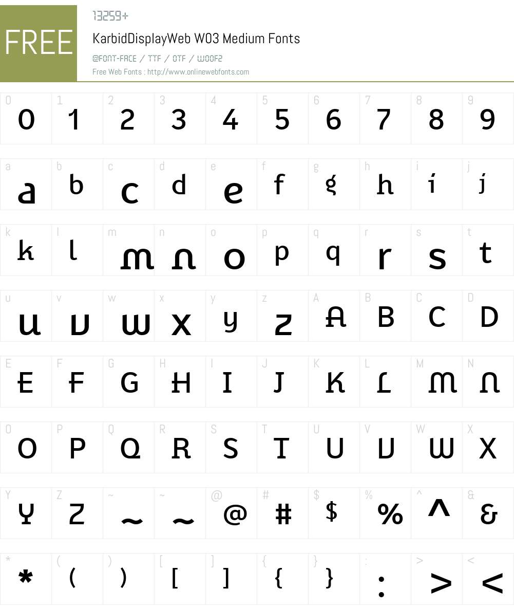 FF Karbid Display Font Screenshots